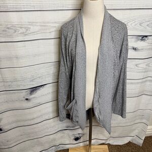 Chic Women's Gray Open Front Cardigan
